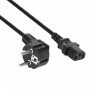 Cavo di alimentazione Akyga AK-PC-01S da CEE 7/7 (Schuko) a IEC C13, 3x 1,5 mm² rame, 1,5 m, nero