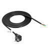 Cavo di alimentazione Akyga AK-OT-01S CEE 7/7 con estremità aperta, 3x 1,5 mm² rame, 1,5 m, nero