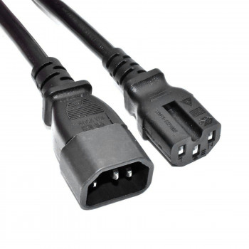 Prolunga di alimentazione per server Akyga AK-UP-07 da IEC C14 a IEC C15, rame 3x1 mm², 3 m, nero