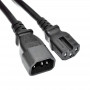 Prolunga di alimentazione per server Akyga AK-UP-07 da IEC C14 a IEC C15, rame 3x1 mm², 3 m, nero