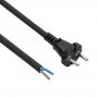 Cavo di alimentazione in gomma Akyga AK-OT-05S CEE 7/17 con estremità aperta, H05RR-F 2x 1,5 mm², 3 m, nero