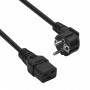 Akyga AK-UP-01S cavo di alimentazione server CEE 7/7 (Schuko) a IEC C19, rame 3 x 1,5 mm², 16 A, 1,8 m, nero
