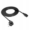 Akyga AK-PC-106A cavo di alimentazione CEE 7/7 (Schuko) a IEC C13, CCA 3 x 0,75 mm², 3 m, nero
