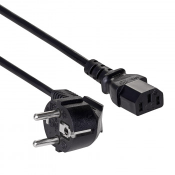 Akyga AK-PC-01A cavo di alimentazione CEE 7/7 (Schuko) a IEC C13, CCA 3 x 0,5 mm², 1,5 m, nero