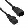 Akyga AK-UP-03S prolunga di alimentazione server IEC C20 a IEC C19, rame 3 x 1,5 mm², 16 A, 1,8 m, nero