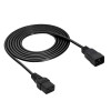 Akyga AK-UP-03S prolunga di alimentazione server IEC C20 a IEC C19, rame 3 x 1,5 mm², 16 A, 1,8 m, nero