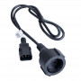 Akyga AK-PC-13A cavo adattatore di alimentazione IEC C14 a CEE 7/3 (Schuko) connettore femmina, rame 3 x 0,75 mm², 1 m, nero