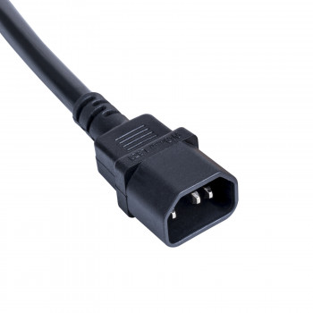 Akyga AK-PC-13A cavo adattatore di alimentazione IEC C14 a CEE 7/3 (Schuko) connettore femmina, rame 3 x 0,75 mm², 1 m, nero
