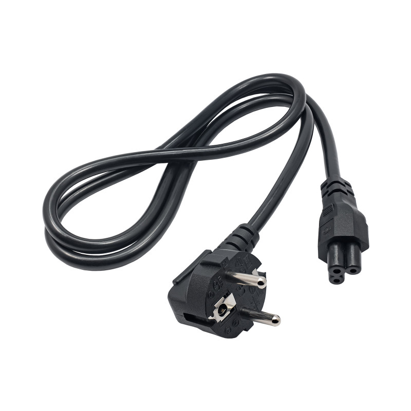 Akyga AK-NB-08C cavo di alimentazione per notebook CEE 7/7 a IEC C5, 3x 0,75 mm² rame, 1 m, nero