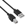 Akyga AK-USB-04 cavo per stampante USB 2.0 USB-A (M) a USB-B (M), 1,8 m, nero