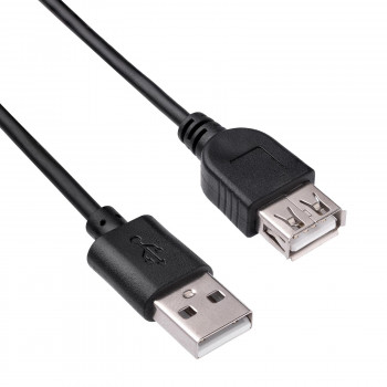 Akyga AK-USB-07 prolunga USB 2.0 USB-A connettore maschio a connettore femmina, 1,8 m, nero