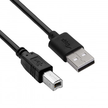 Akyga AK-USB-12 cavo per stampante USB 2.0 USB-A (M) a USB-B (M), 3 m, nero
