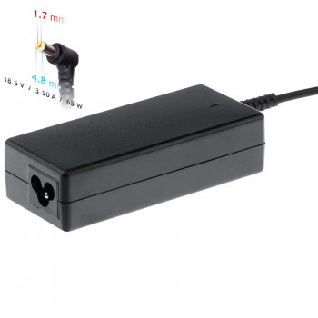 Akyga AK-ND-09 alimentatore per notebook 18,5 V, 65 W, 4,8 x 1,7 mm, 1,2 m, per HP