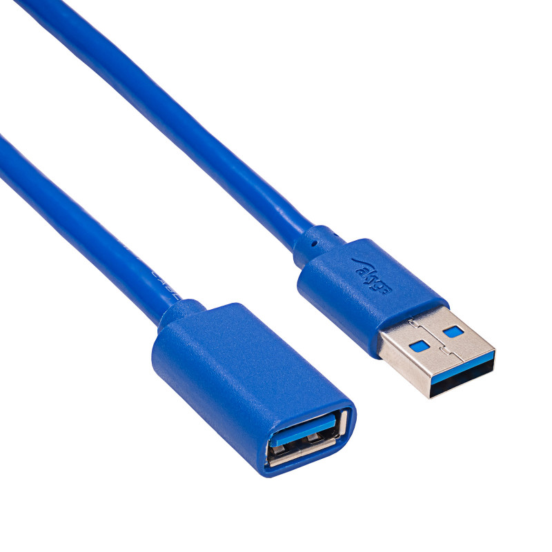 Akyga AK-USB-10 prolunga USB 3.0 USB-A connettore maschio a connettore femmina, 1,8 m, nero