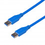 Akyga AK-USB-14 cavo USB 3.0 USB-A (M) a USB-A (M), 1,8 m, blu