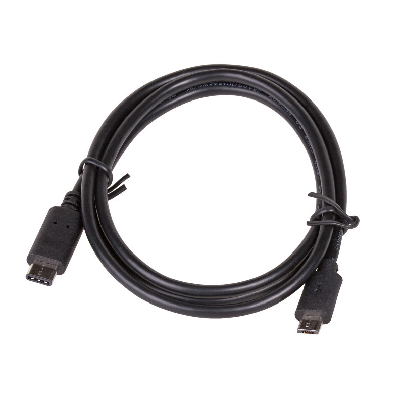 Akyga AK-USB-16 cavo USB 2.0 Micro USB-B (M) a USB-C (M), 1 m, nero