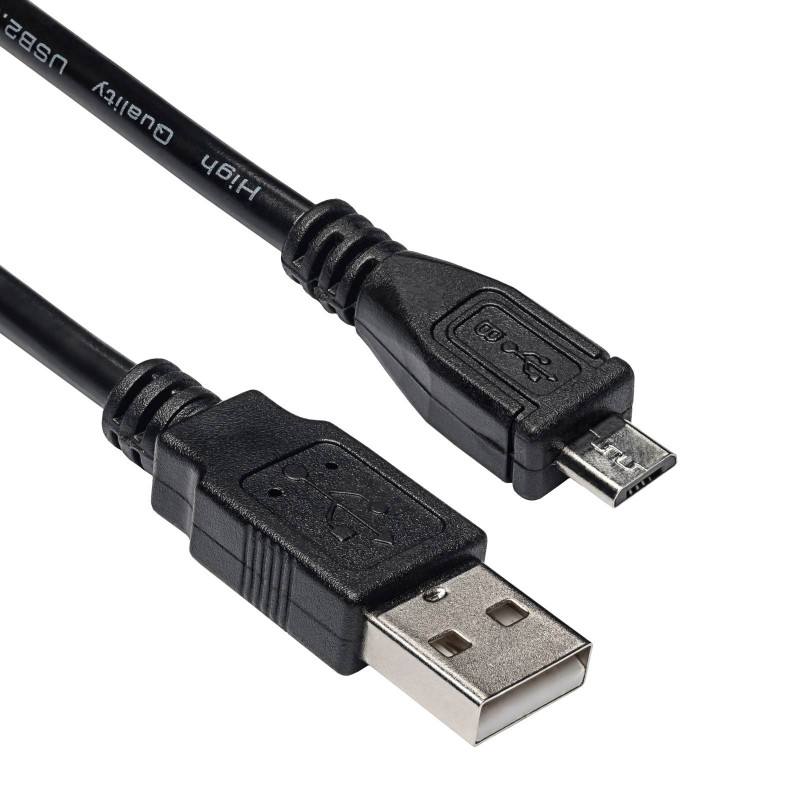 Akyga AK-USB-21 cavo USB 2.0 USB-A (M) a Micro USB-B (M), 1 m, nero