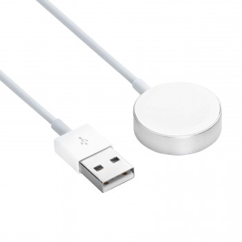 Akyga AK-SW-44 cavo di ricarica per Apple Watch Ultra 2 / Series 9/8/7/6/5/4/3/2/1, lega di alluminio, USB, 1 m, bianco