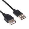 Akyga AK-USB-23 prolunga USB 2.0 USB-A (M) a USB-A (F), 15 cm, nero