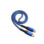 Akyga AK-USB-36 cavo USB-C a USB-C intrecciato, USB 2.0, 100 W, 0,5 m, blu