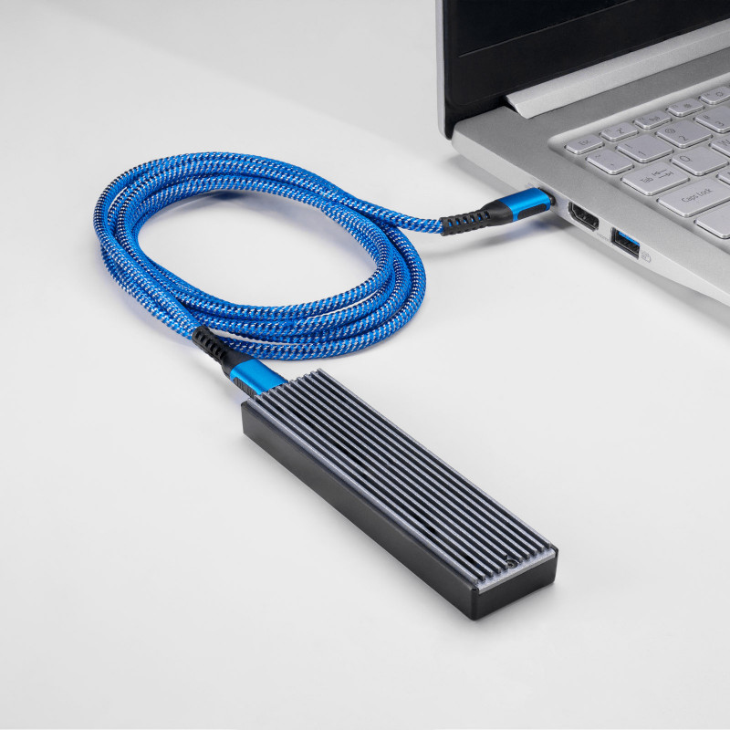 Akyga AK-USB-38 cavo USB-C a USB-C, USB 2.0, 100 W, 1,8 m, blu