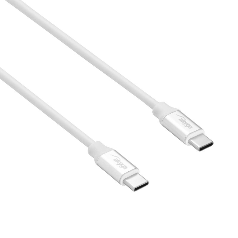 Akyga AK-USB-39 cavo USB-C a USB-C, USB 2.0, 60 W, 0,5 m, bianco