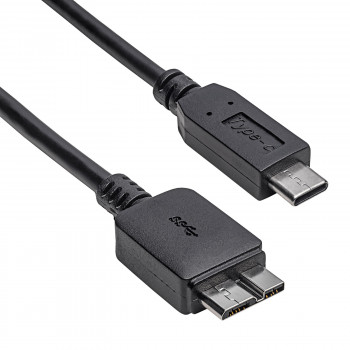 Akyga AK-USB-44 Cavo da Micro-USB B (M) a USB-C (M), USB 3.1, 1 m