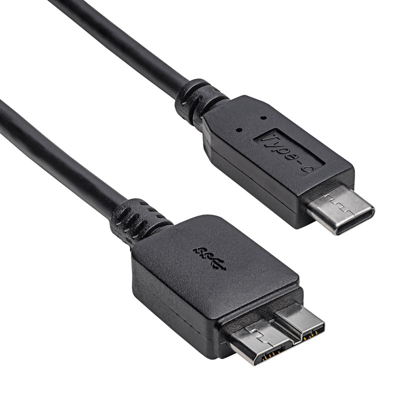 Akyga AK-USB-44 Cavo da Micro-USB B (M) a USB-C (M), USB 3.1, 1 m