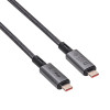 Akyga AK-USB-45 cavo USB-C a USB-C intrecciato, USB4, 40 Gbit/s, 240 W, 1 m, grigio