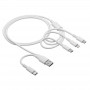 Akyga AK-USB-52 Cavo USB da USB-A + USB-C a Micro-USB + USB-C + Lightning, 1,2 m