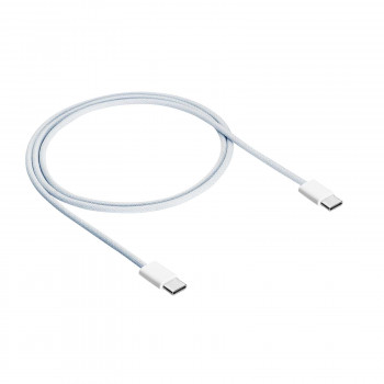 Akyga AK-USB-51 cavo USB-C a USB-C intrecciato per iPhone 15, USB 2.0, 60 W, 1 m, bianco