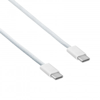 Akyga AK-USB-51 cavo USB-C a USB-C intrecciato per iPhone 15, USB 2.0, 60 W, 1 m, bianco