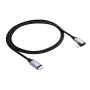 Akyga AK-USB-56 cavo USB-C a Lightning intrecciato con connettore angolare, USB 2.0, 30 W, 1 m, nero