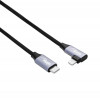 Akyga AK-USB-56 cavo USB-C a Lightning intrecciato con connettore angolare, USB 2.0, 30 W, 1 m, nero