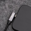 Akyga AK-USB-56 cavo USB-C a Lightning intrecciato con connettore angolare, USB 2.0, 30 W, 1 m, nero