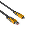 Akyga AK-USB-57 cavo 4-in-1 intrecciato USB-A/USB-C a USB-C/Lightning, USB 2.0, 65 W, 1 m, grigio