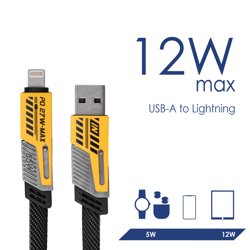 Akyga AK-USB-57 cavo 4-in-1 intrecciato USB-A/USB-C a USB-C/Lightning, USB 2.0, 65 W, 1 m, grigio