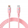 Akyga AK-USB-71 cavo in silicone USB-C a Lightning, USB 2.0, 30 W, 1 m, rosa