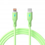 Akyga AK-USB-73 cavo in silicone USB-C a Lightning, USB 2.0, 30 W, 1 m, verde