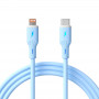 Akyga AK-USB-72 cavo in silicone USB-C a Lightning, USB 2.0, 30 W, 1 m, blu