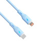 Akyga AK-USB-72 cavo in silicone USB-C a Lightning, USB 2.0, 30 W, 1 m, blu