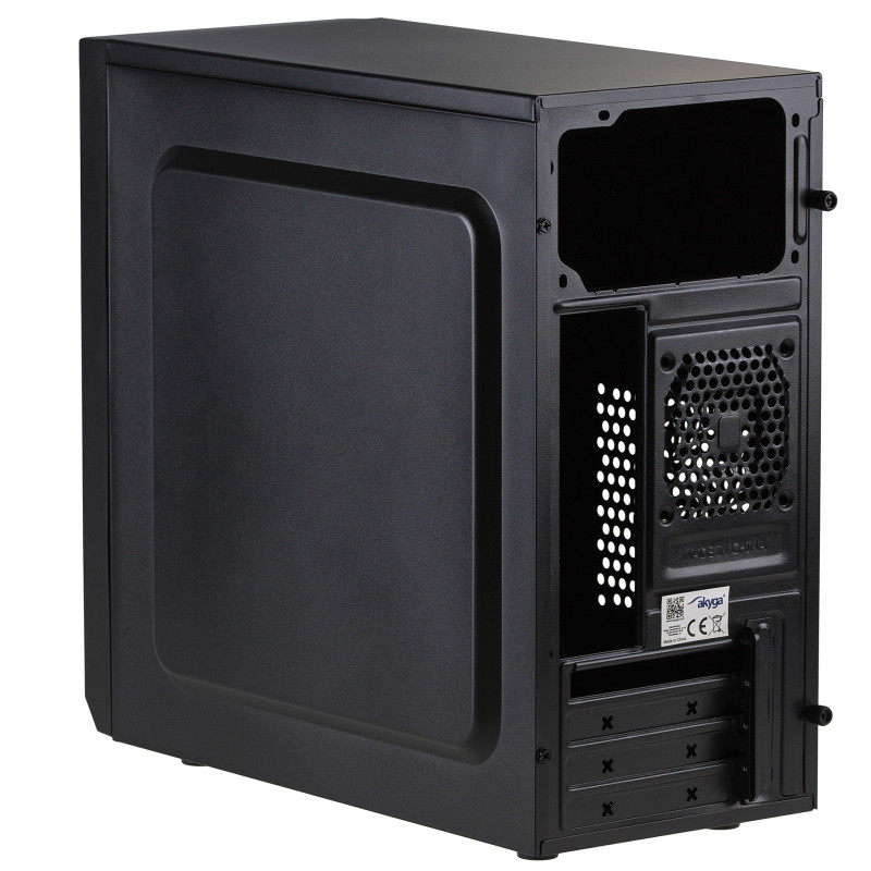 Akyga AK17BK case tower Micro-ATX, 2x USB 3.0, senza alimentatore, nero