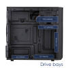 Akyga AK17BK case tower Micro-ATX, 2x USB 3.0, senza alimentatore, nero