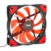 Akyga AW-12E-BR ventola per case 120 mm, 33 LED rossi, Molex, nero