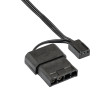 Akyga AW-12E-BR ventola per case 120 mm, 33 LED rossi, Molex, nero