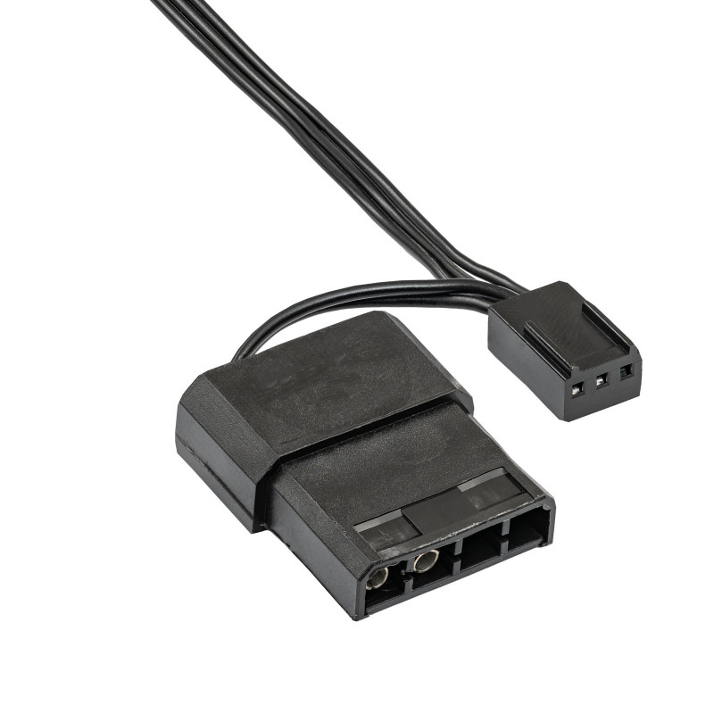 Akyga AW-12E-BR ventola per case 120 mm, 33 LED rossi, Molex, nero