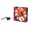 Akyga AW-12E-BR ventola per case 120 mm, 33 LED rossi, Molex, nero