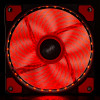 Akyga AW-12E-BR ventola per case 120 mm, 33 LED rossi, Molex, nero