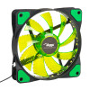 Akyga AW-12E-BG ventola per case 120 mm, 33 LED verdi, Molex, nero