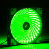 Akyga AW-12E-BG ventola per case 120 mm, 33 LED verdi, Molex, nero